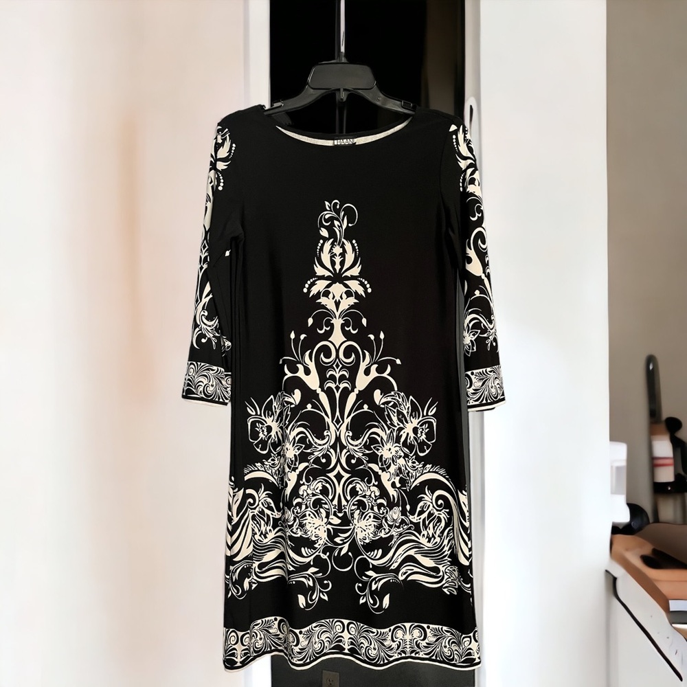 Black and White Shift Dress, Small